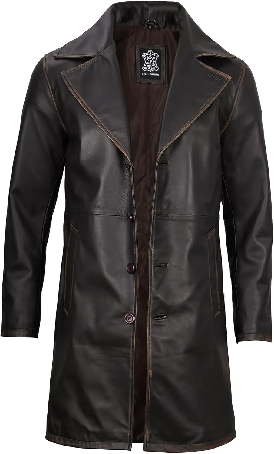 Blingsoul Leather Car Coats For Men - Black/Brown Real Leather Jacket Men