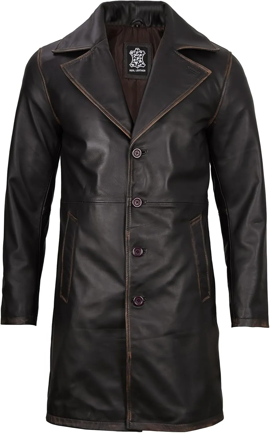 Blingsoul Leather Car Coats For Men - Black/Brown Real Leather Jacket Men