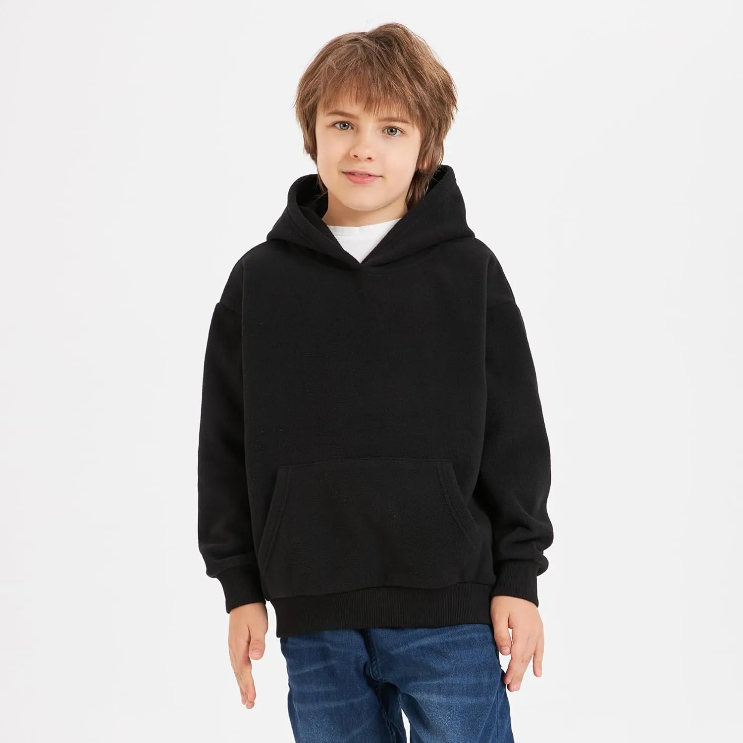 Boys Girls Toddler Fleece Pullover Hoodie Kids Long Sleeve Sweatshirts 3-16 Years
