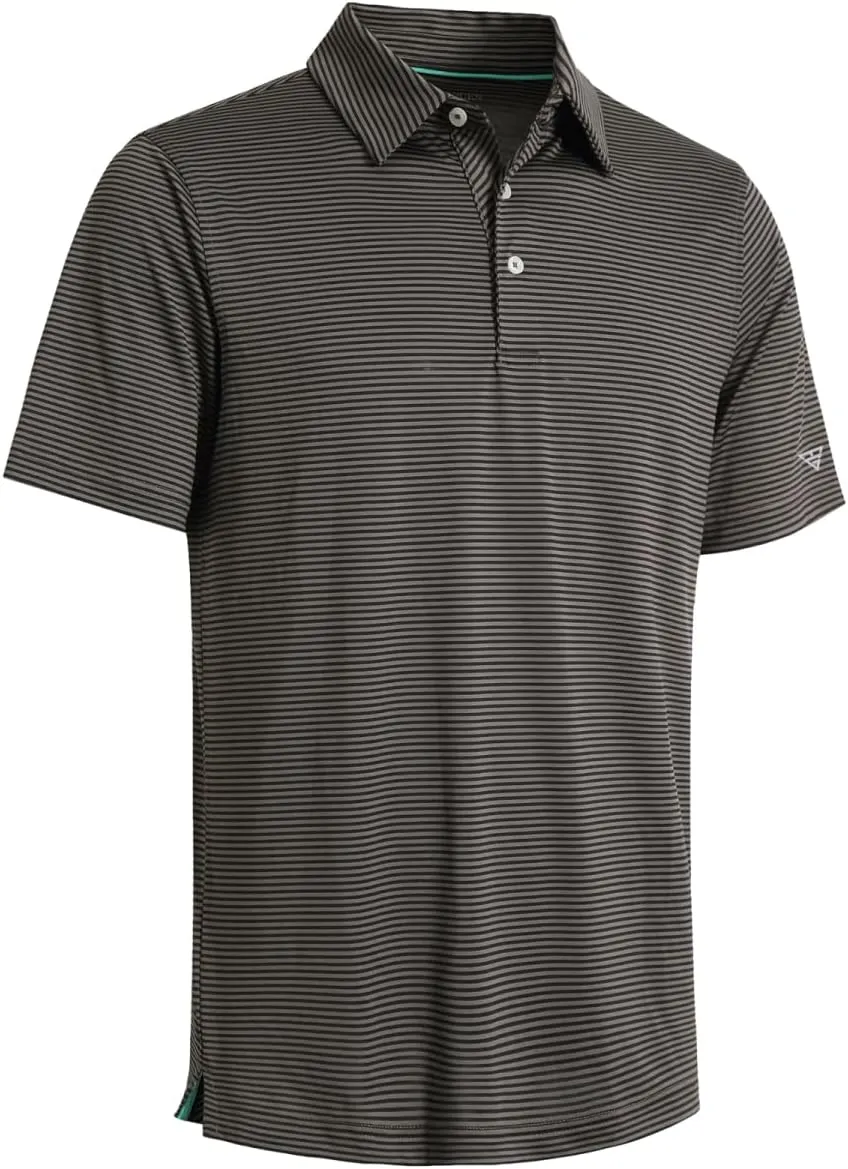 Boys Polo Shirts Short Sleeve Striped Performance Moisture Wicking Dry Fit Golf Shirts for Boys Youth Kids