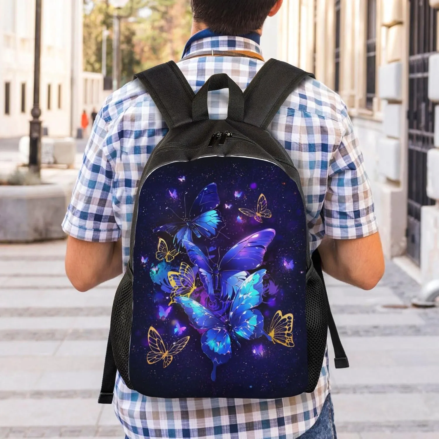 Butterfly Backpack 16.5 Inch - Water-Resistant High-Density Oxford Laptop Backpacks Stylish Design for Work Travel or Commute