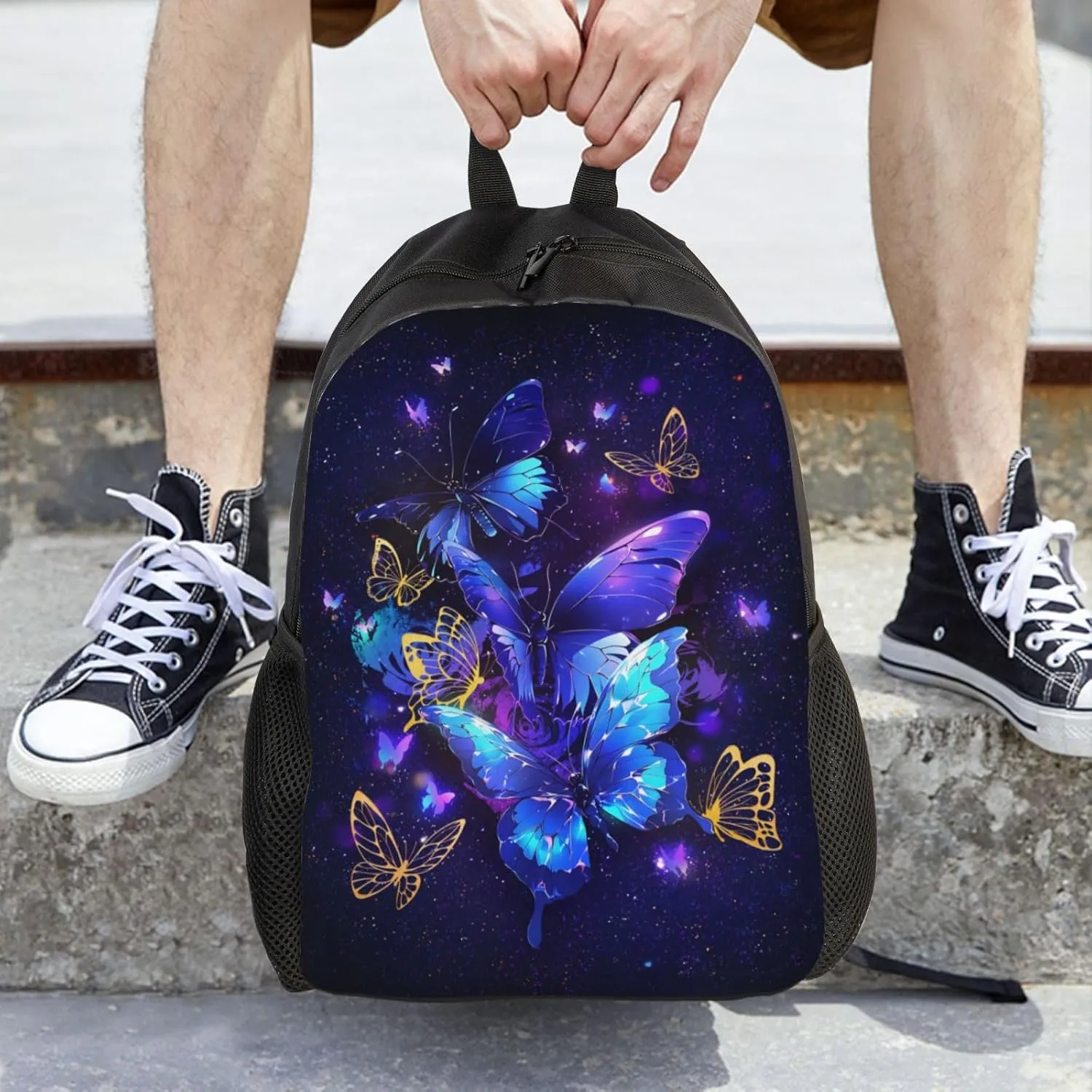 Butterfly Backpack 16.5 Inch - Water-Resistant High-Density Oxford Laptop Backpacks Stylish Design for Work Travel or Commute