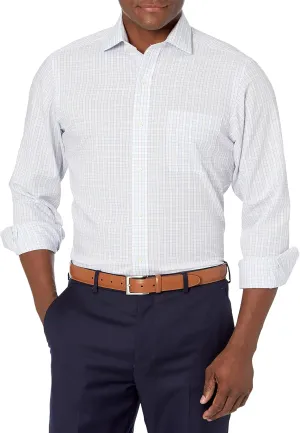 Buttoned Down Men's Classic Fit Spread Collar Pattern Dress Shirt