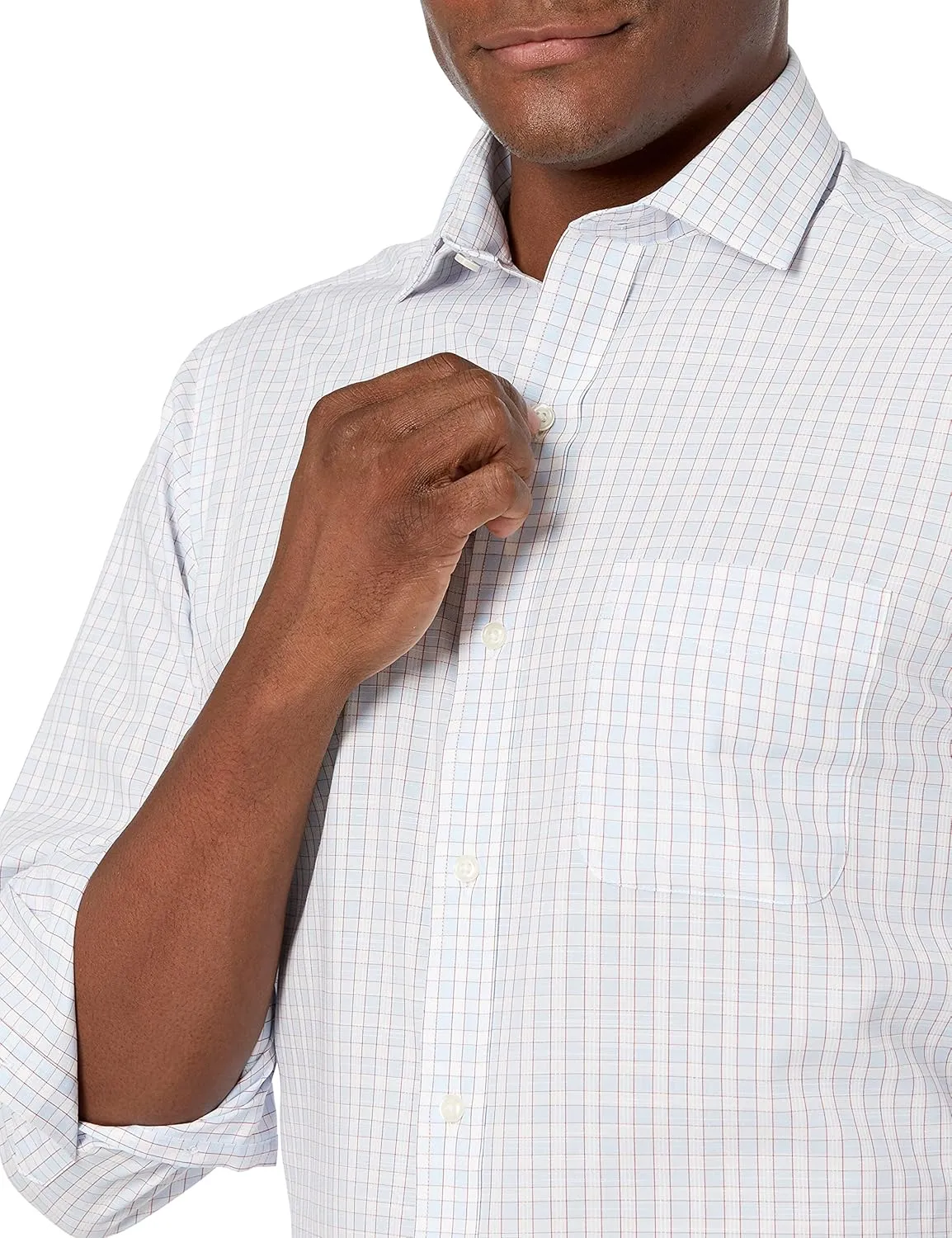 Buttoned Down Men's Classic Fit Spread Collar Pattern Dress Shirt