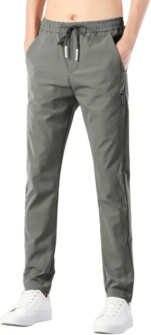 Cargo Work Pant Men's Twill Casual Pull-On Pants Gym Yoga Sweatpants Multiple Pockets Baggy Joggers Sweat Pant