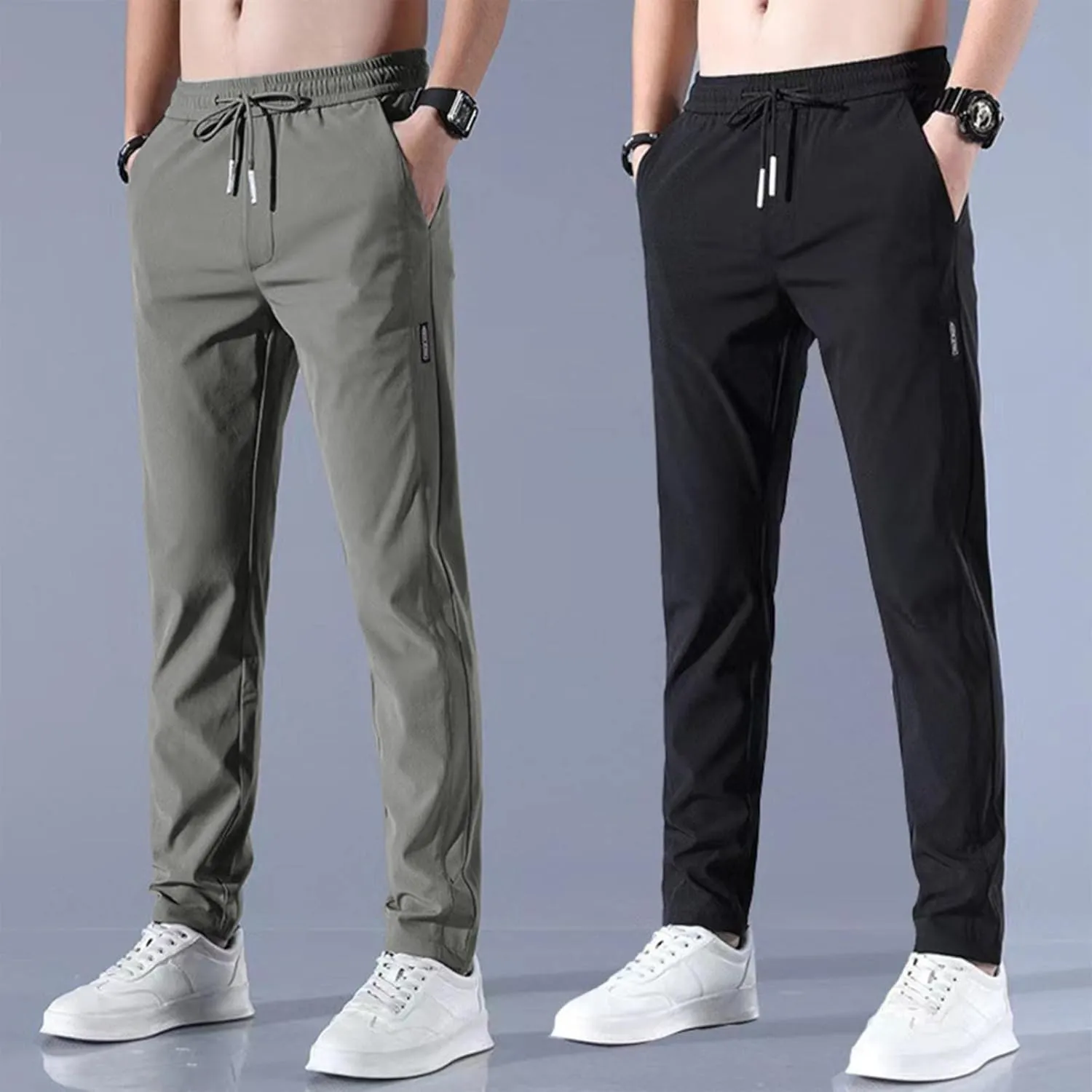 Cargo Work Pant Men's Twill Casual Pull-On Pants Gym Yoga Sweatpants Multiple Pockets Baggy Joggers Sweat Pant