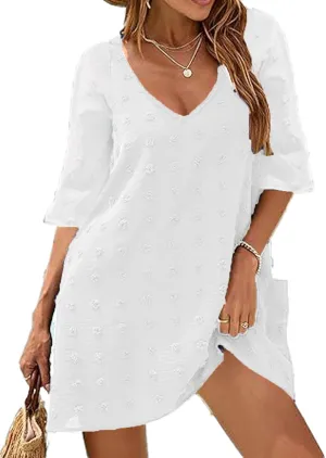 Casual Summer Sun Dresses for Women Vacation Beach Swimsuits Coverup for Party