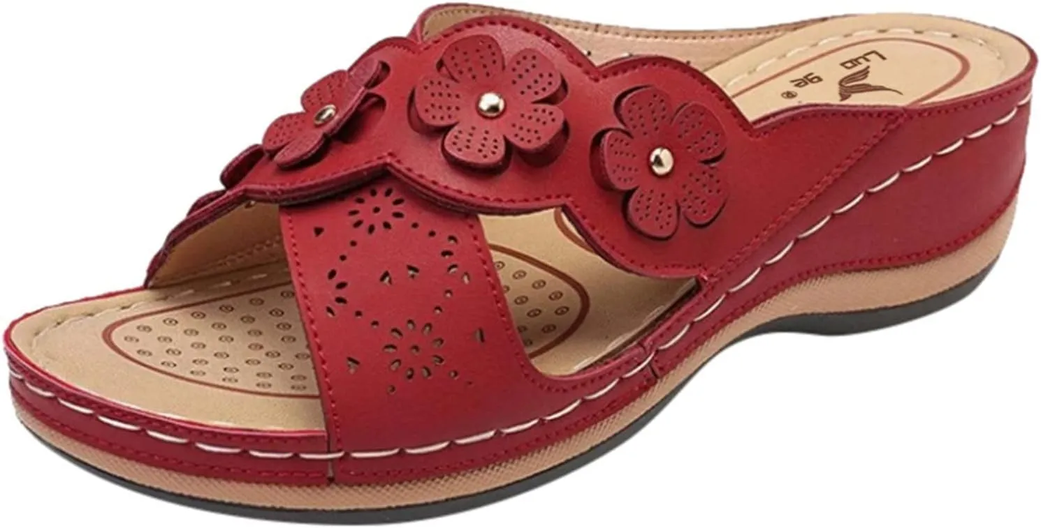 Cathalem Orthopedic Sandals for Women Arch Support Sandals Summer Casual Orthotic Sandals Flip Flops