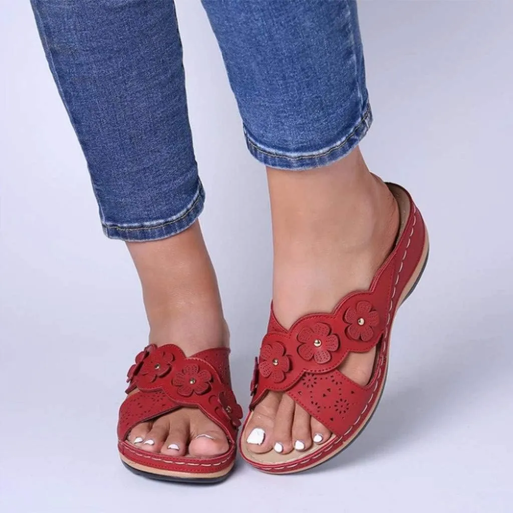 Cathalem Orthopedic Sandals for Women Arch Support Sandals Summer Casual Orthotic Sandals Flip Flops