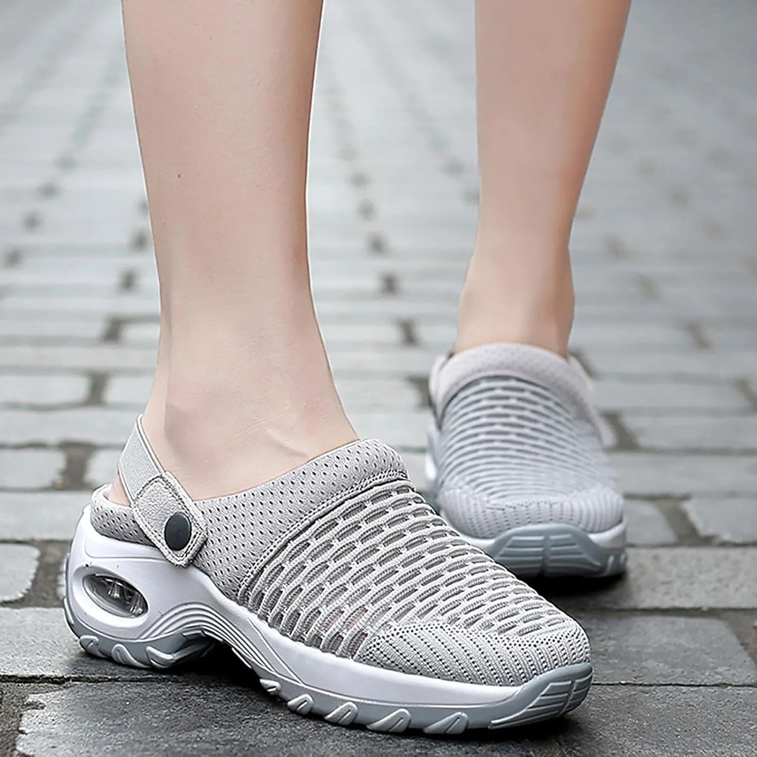 Cathalem Sandals Women Comfortable, Women's Orthopedic Clogs with Air Cushion Support to Reduce Back and Knee Pressure