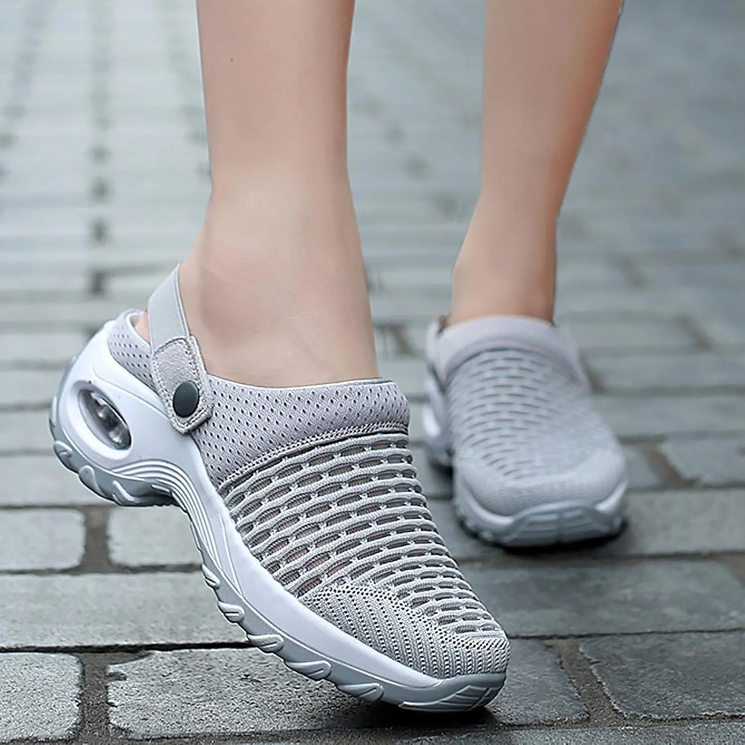 Cathalem Sandals Women Comfortable, Women's Orthopedic Clogs with Air Cushion Support to Reduce Back and Knee Pressure