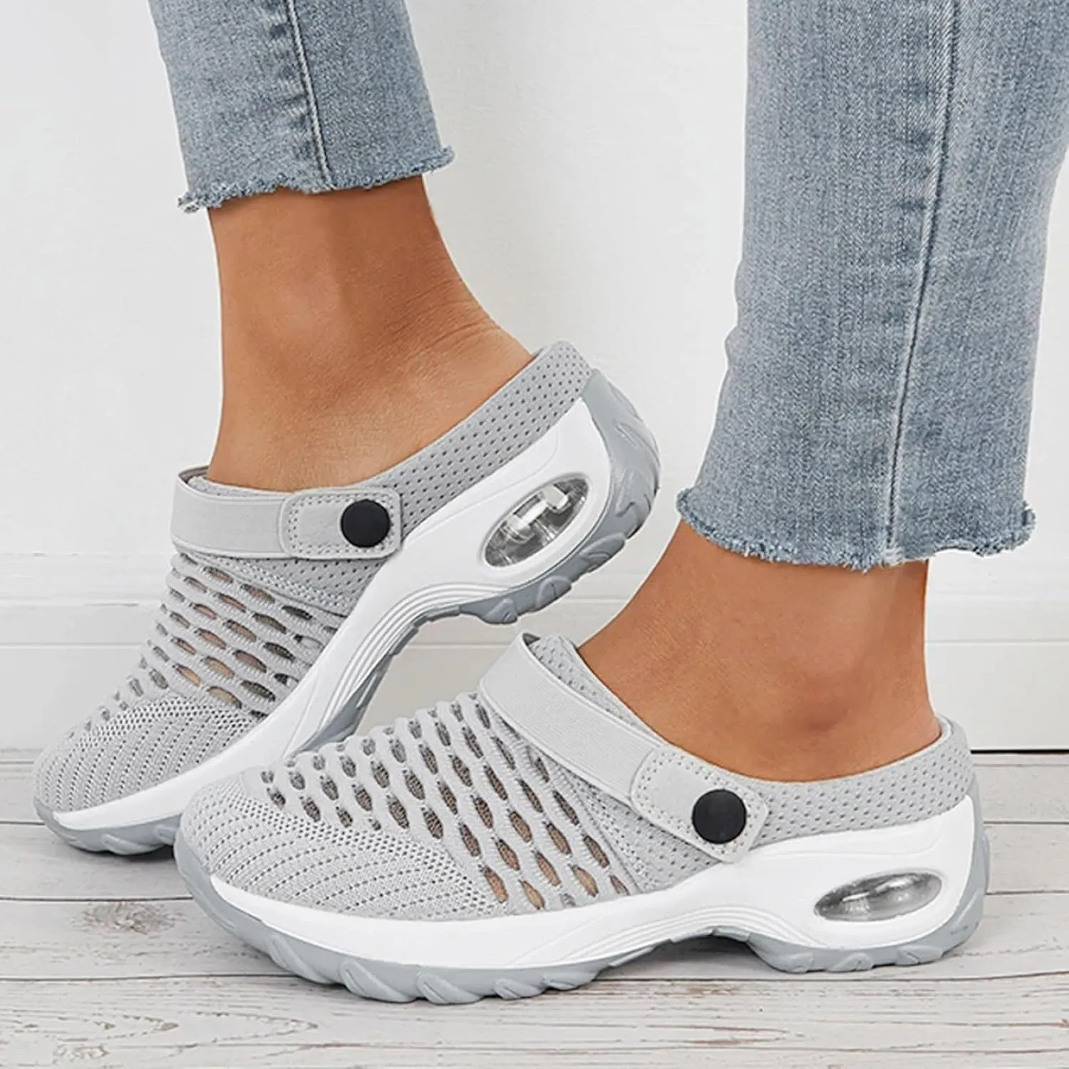 Cathalem Sandals Women Comfortable, Women's Orthopedic Clogs with Air Cushion Support to Reduce Back and Knee Pressure