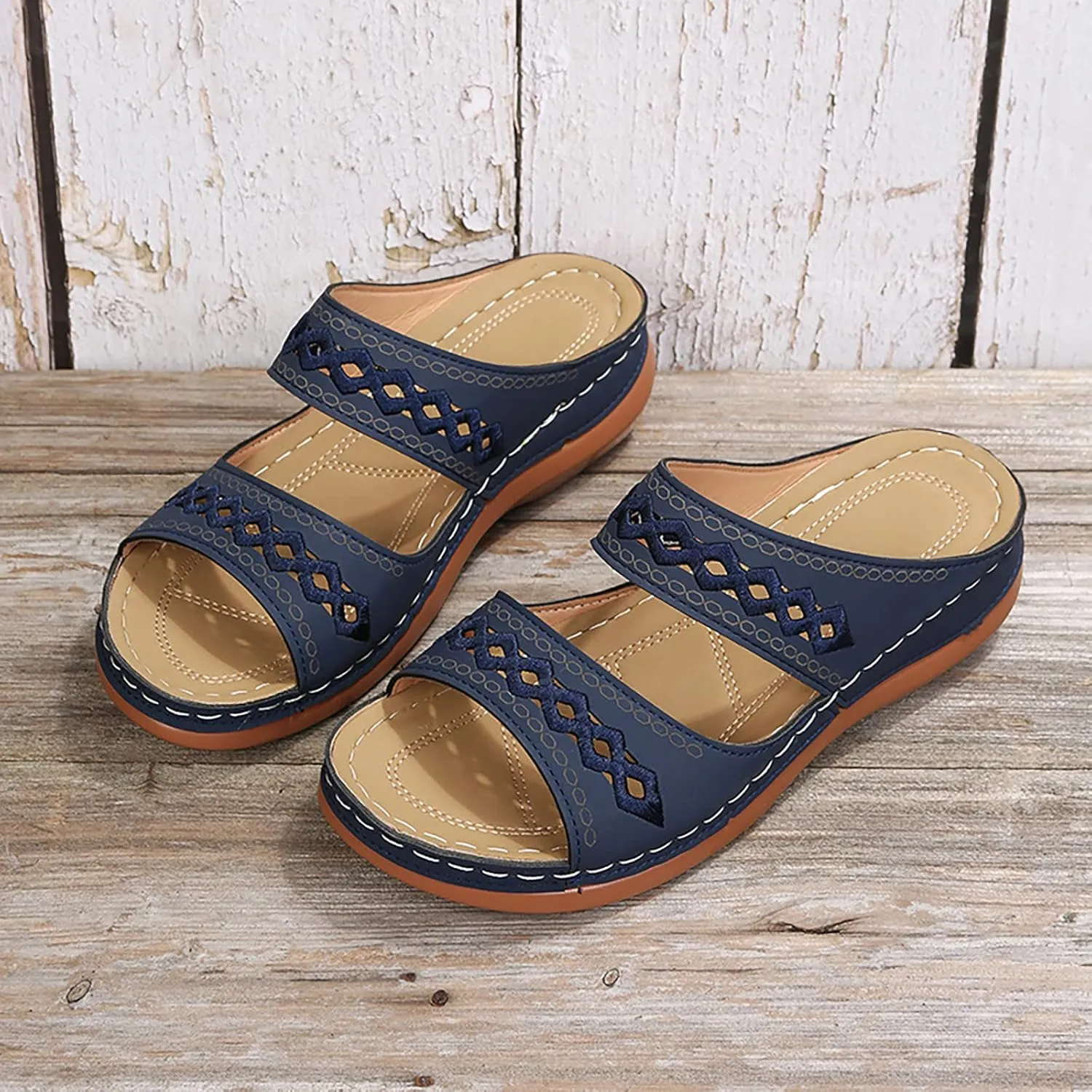 Cathalem Summer Wedges for Women 2024, Orthopedic Sandals for Women Arch Support Sandals Flip Flops Comfortable Sandals