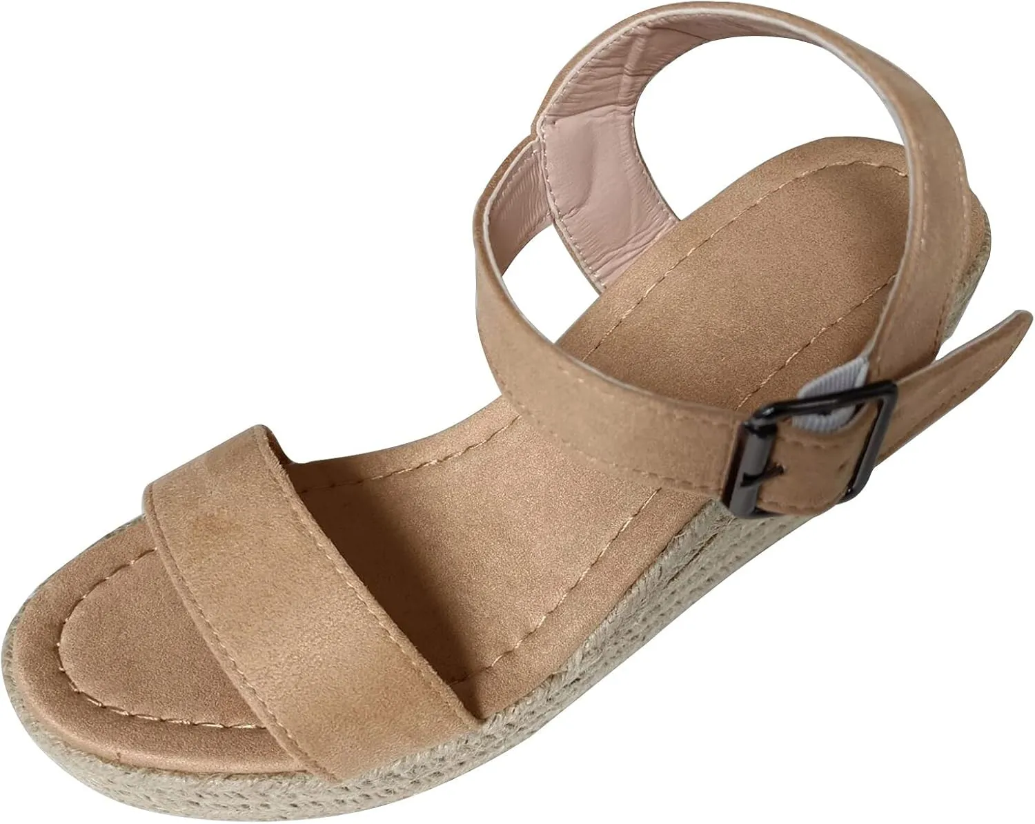 Cathalem Wedge Sandals for Women Dressy Summer Slide on Open Toe Platform Sandals Sandals for Women with Ankle Strap