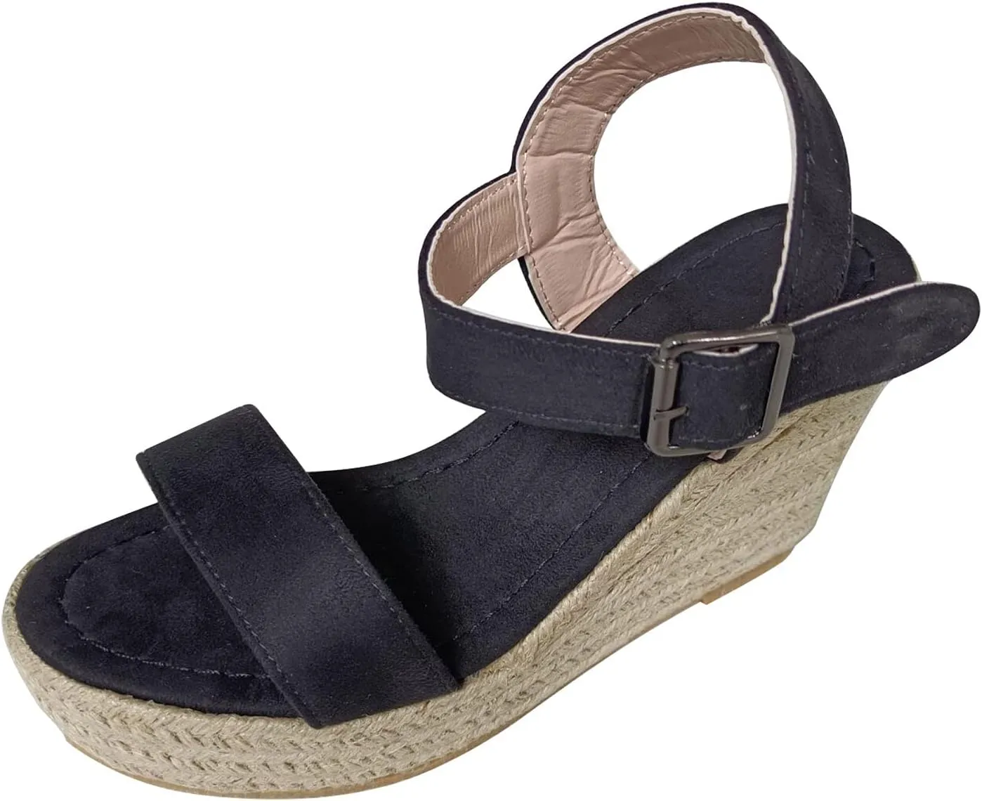 Cathalem Wedge Sandals for Women Dressy Summer Slide on Open Toe Platform Sandals Sandals for Women with Ankle Strap