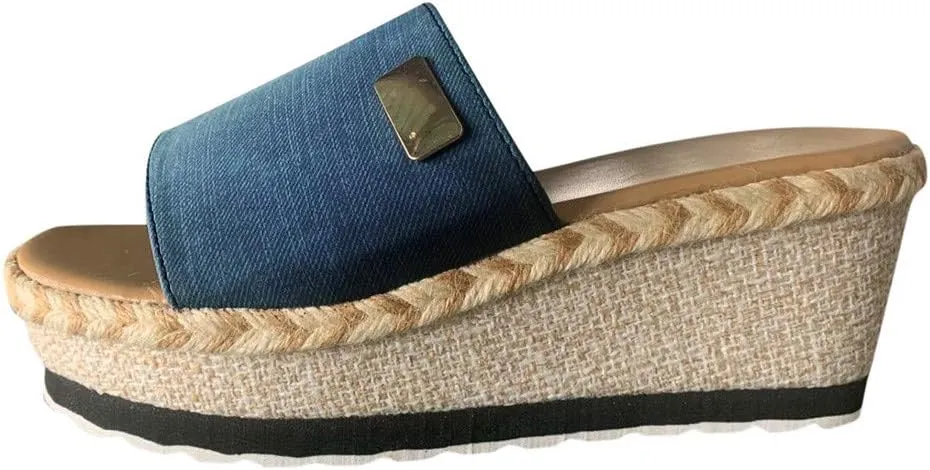 Cathalem Wedge Sandals for Women Summer Dressy Casual Comfortable Sandals Platform High Heels Open Toe Espadrilles Sandals Slip on Shoes Women