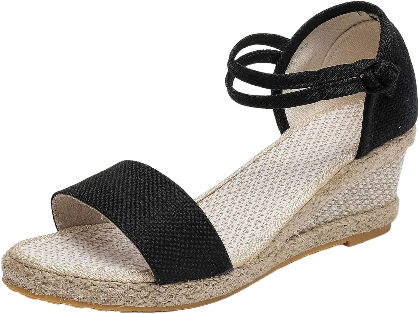 Cathalem Wedge Sandals for Women, Women's Ankle Strap Closed Toe Heels Sandals Casual Platform Buckle Strap Breathable Summer Sandals