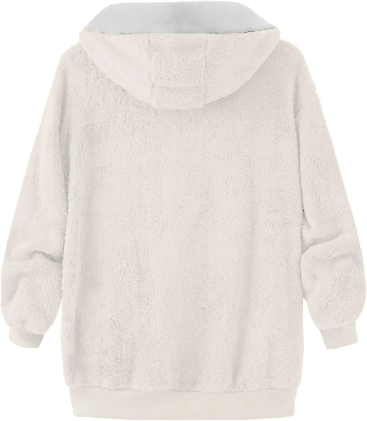 Ceboyel Teddy Coat For Women Hooded Fuzzy Sherpa Jacket Fleece Drawstring Zip Up Hoodie 2023 Trendy Winter Outerwear Clothes