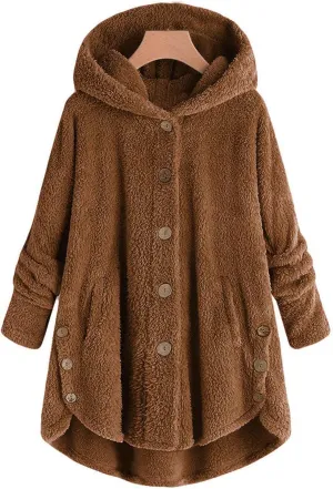 Ceboyel Womens Fleece Hoodie Sweatshirt 2023 Fuzzy Teddy Coat Shearling Warm Winter Jackets Pajamas Loungewear Clothing 2023