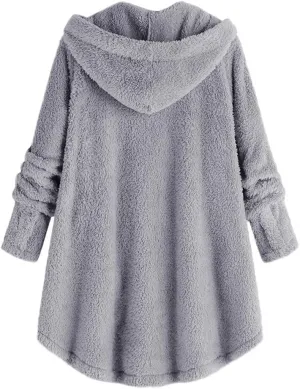 Ceboyel Womens Fleece Hoodie Sweatshirt 2023 Fuzzy Teddy Coat Shearling Warm Winter Jackets Pajamas Loungewear Clothing 2023
