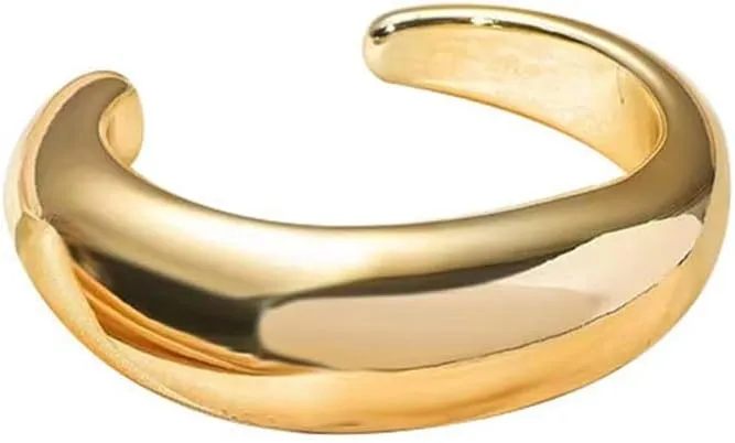 Chunky Gold Cuff Bangle Bracelets Irregular Wide Hinged Cuff Open Bracelet Dainty Wrist Cuff Bracelet