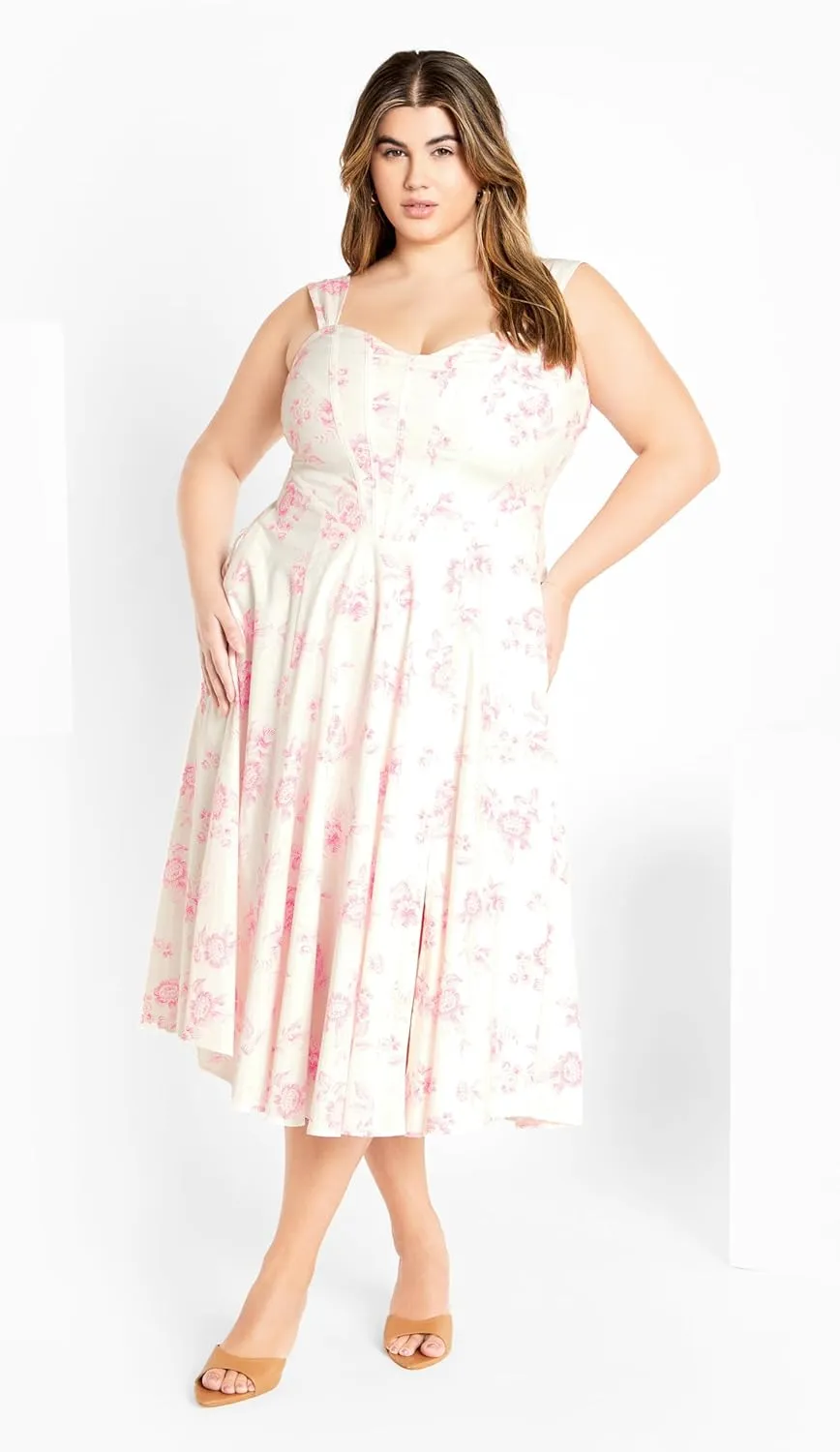 City Chic Women's Citychic Plus Size Dress Marylou PRT