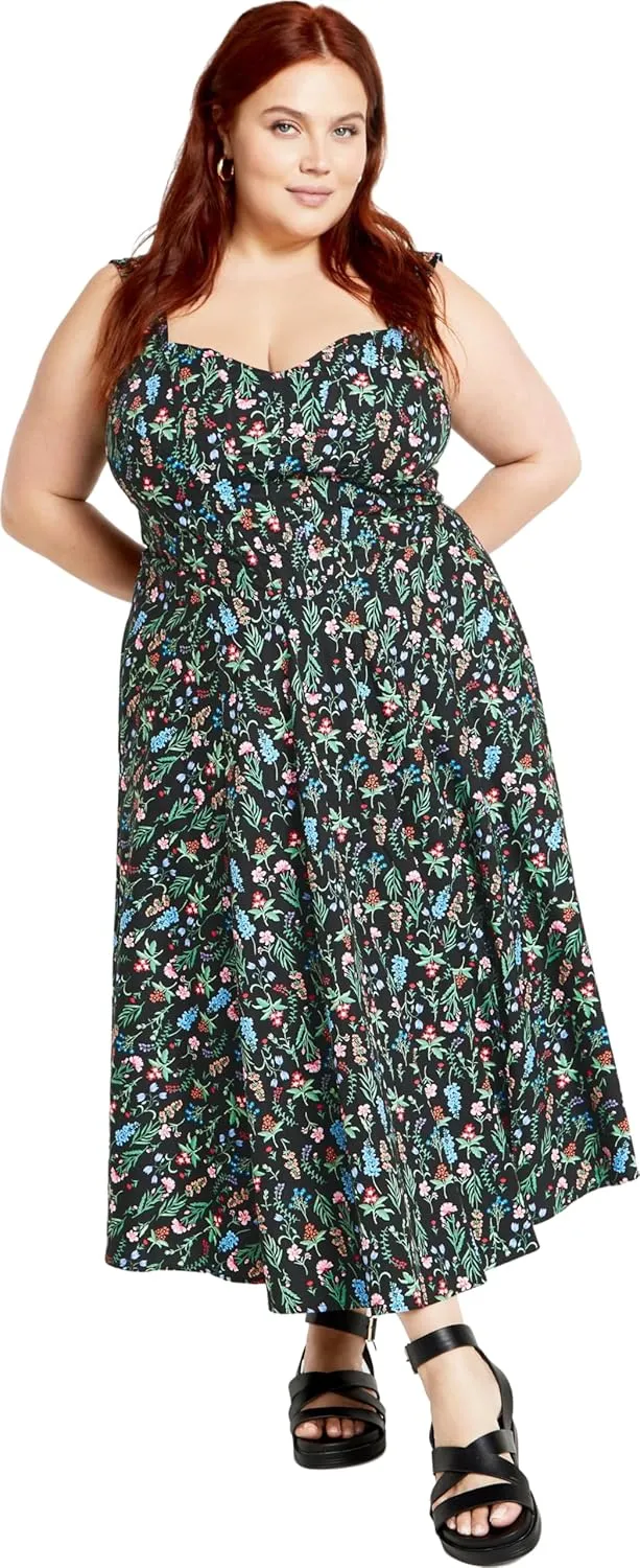 City Chic Women's Citychic Plus Size Dress Marylou PRT