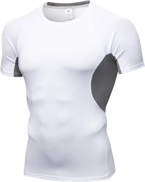 Compression Shirts Men Short Sleeve Athletic Workout Shirts Cool Dry Sports Baselayer Undershirts Gym Tops