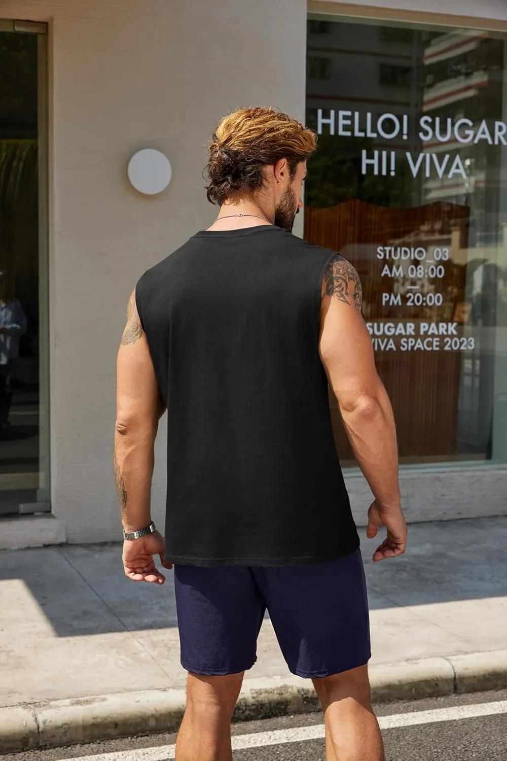 COOFANDY Men's Tank Top Cotton Workout Sleeveless Muscle T Shirts Casual Summer Tank Shirts