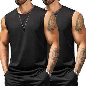 COOFANDY Men's Tank Top Cotton Workout Sleeveless Muscle T Shirts Casual Summer Tank Shirts