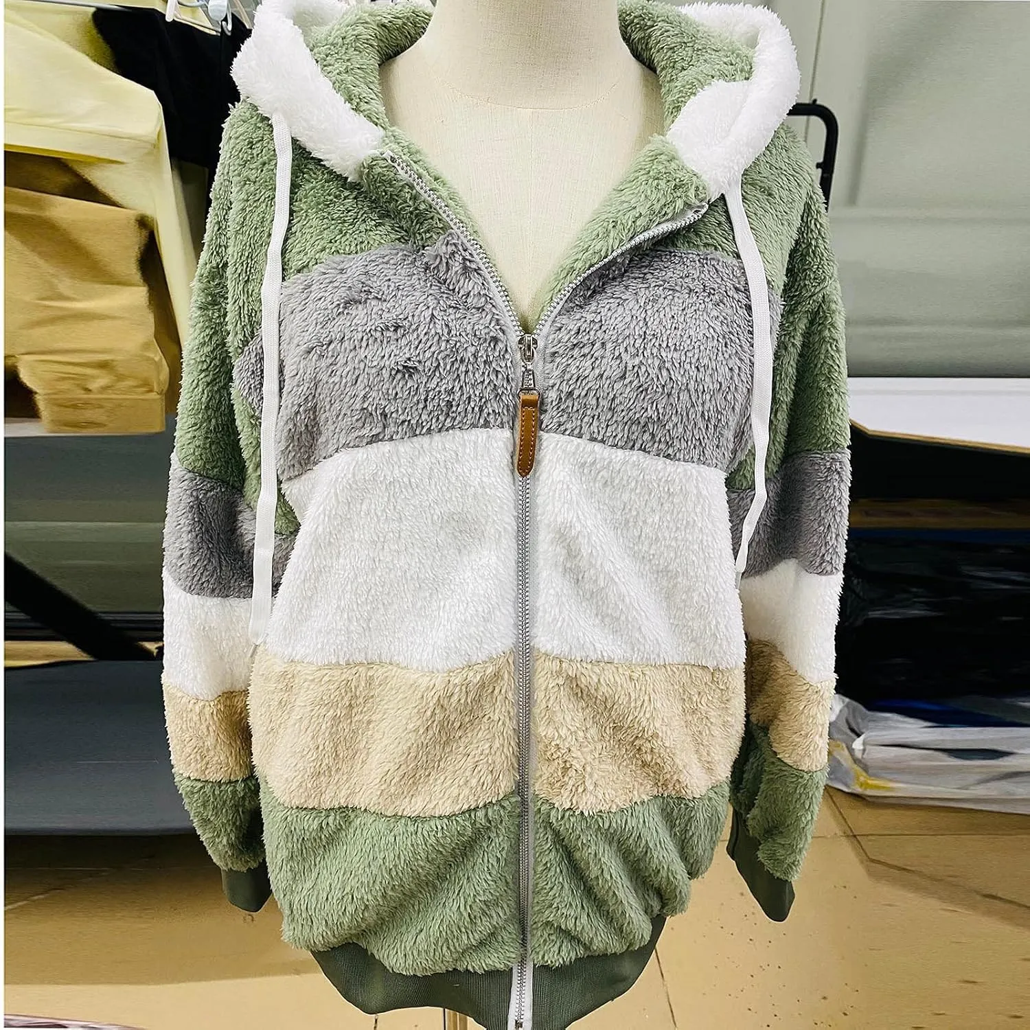 COTECRAM Winter Coats for Women Fashion Plus Size Sharpa Jacket Fleece Warm Hoodie Outwear Plush Sweatshirt Thick Fuzzy Tops