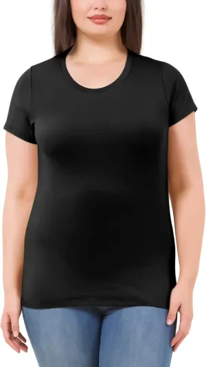 Cotton Tshirts for Women Short Sleeve Tshirt Basic Tees Plain T Shirt Womens Casual Tops Tee Undershirt Pack 1-4