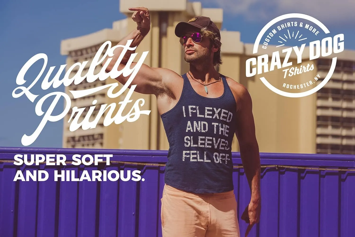 Crazy Dog Mens Sarcastic Humor T Shirts Funny Graphic Novelty Tees for Guys