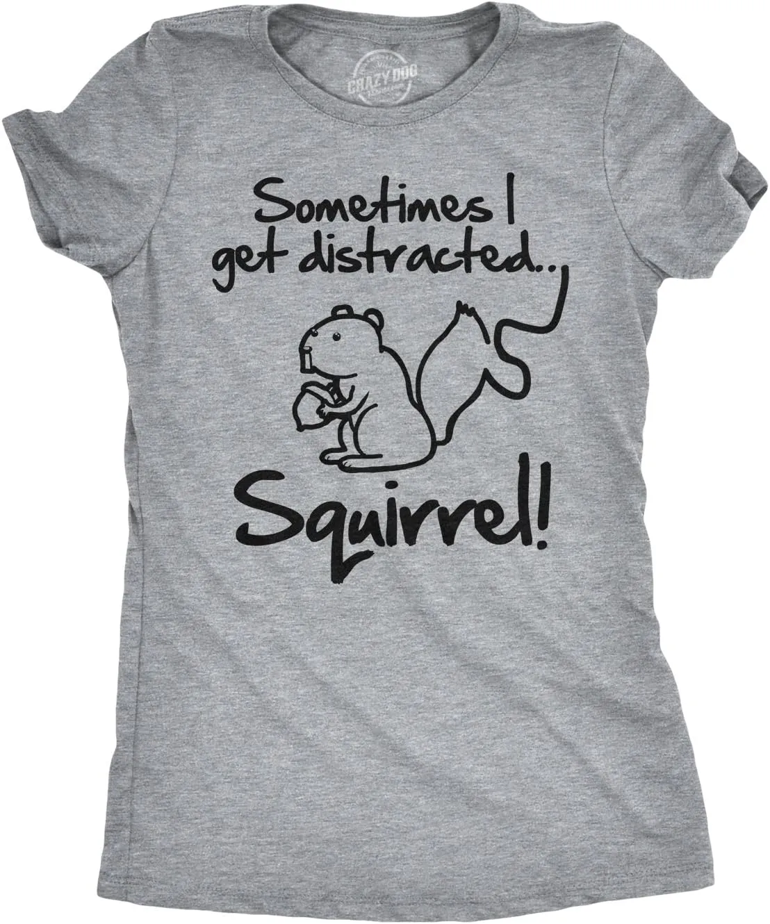 Crazy Dog Womens Funny Animal T Shirts Cute and Sarcastic Nature Camping Tees for Women