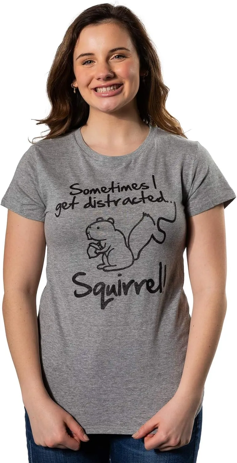 Crazy Dog Womens Funny Animal T Shirts Cute and Sarcastic Nature Camping Tees for Women