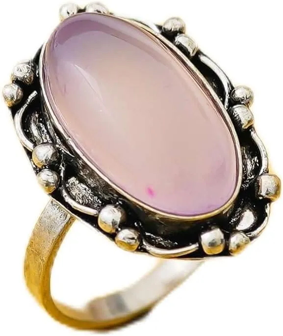 Crystal Products Natural Certified Ring Set for Women,Vintage Joint Knuckle Stackable Rings Oval Gemstone Ring