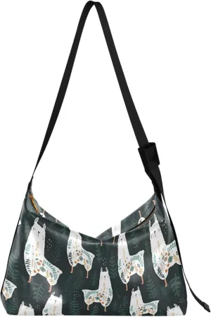 Cute Floral Llamas Tree Alpaca Soft PU Leather Hobo Bags Large Men Purses Fashion Animal Print Womens Hobo Handbags