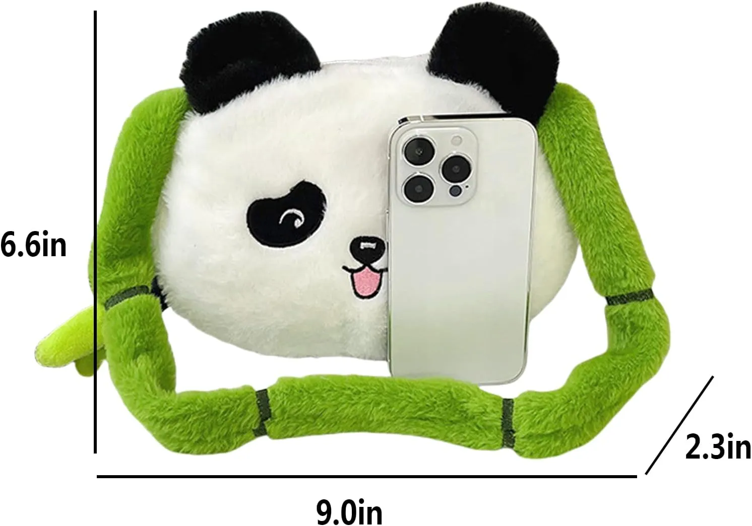 Cute Panda Plush Crossbody Purse Small Fluffy Satchel Shoulder Messenger Bag Animal Handbag Purse for Women Girls,B#