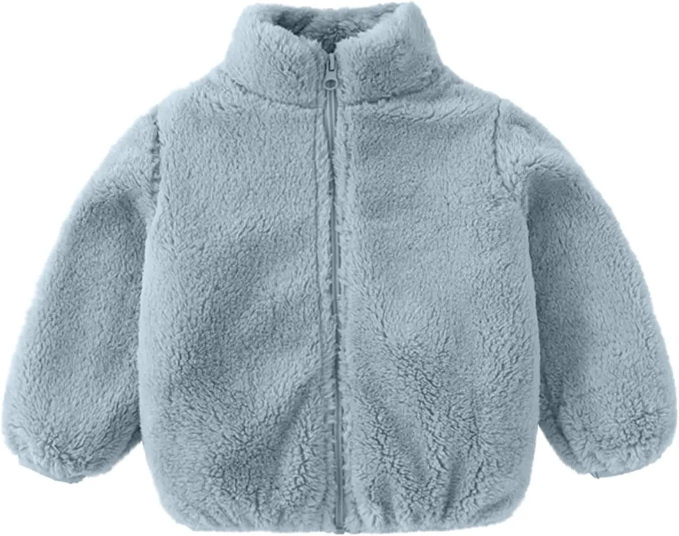 DDAPJ pyju Baby Girls Boys Sherpa Jacket Winter Fleece Coat Toddler Kids Faux Fur Warm Outwear Solid Zip Up Fuzzy Sweatshirt