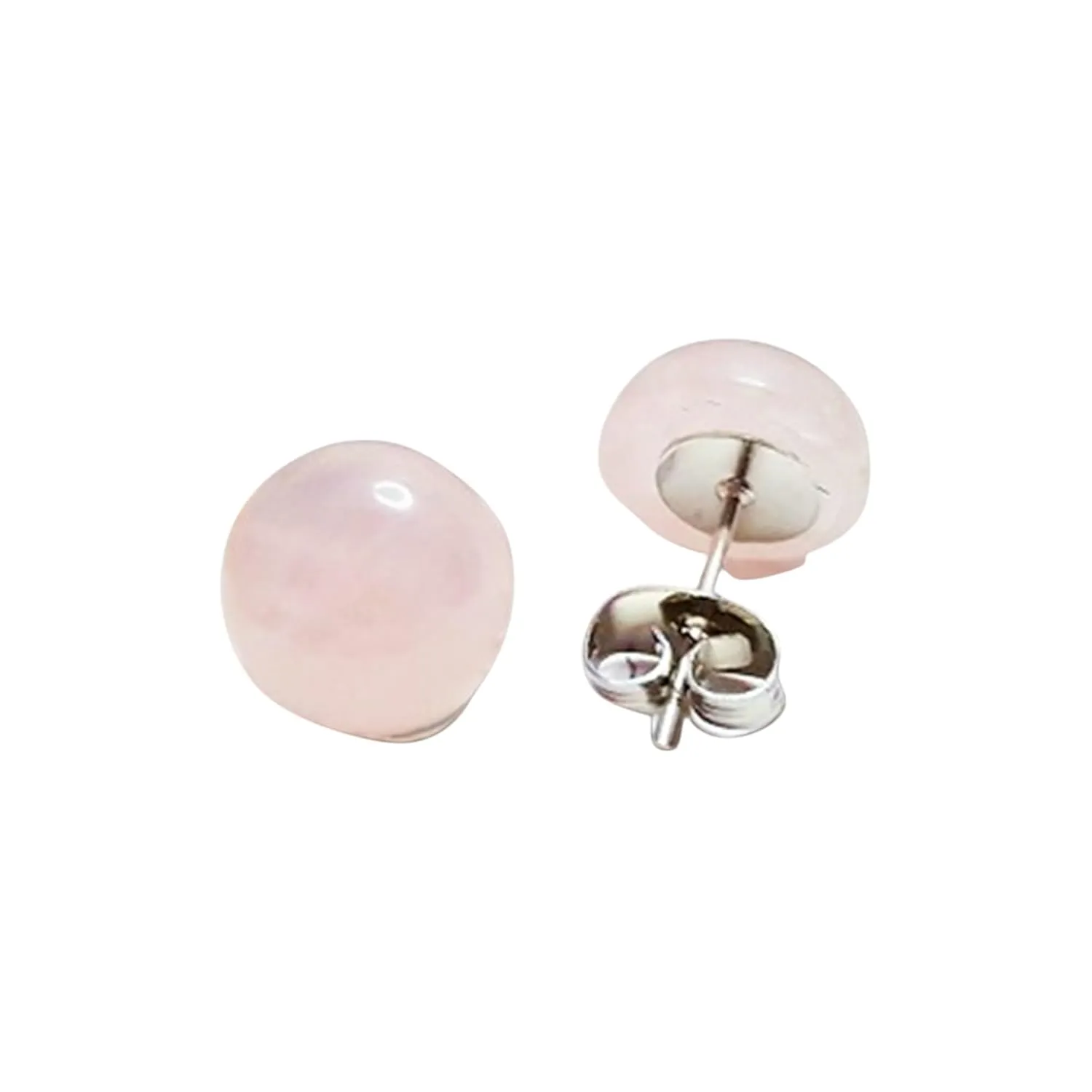 Delicate Rose Quartz Studs: Minimalist Gemstone Earrings for Friends, Gifting & Special Occasions