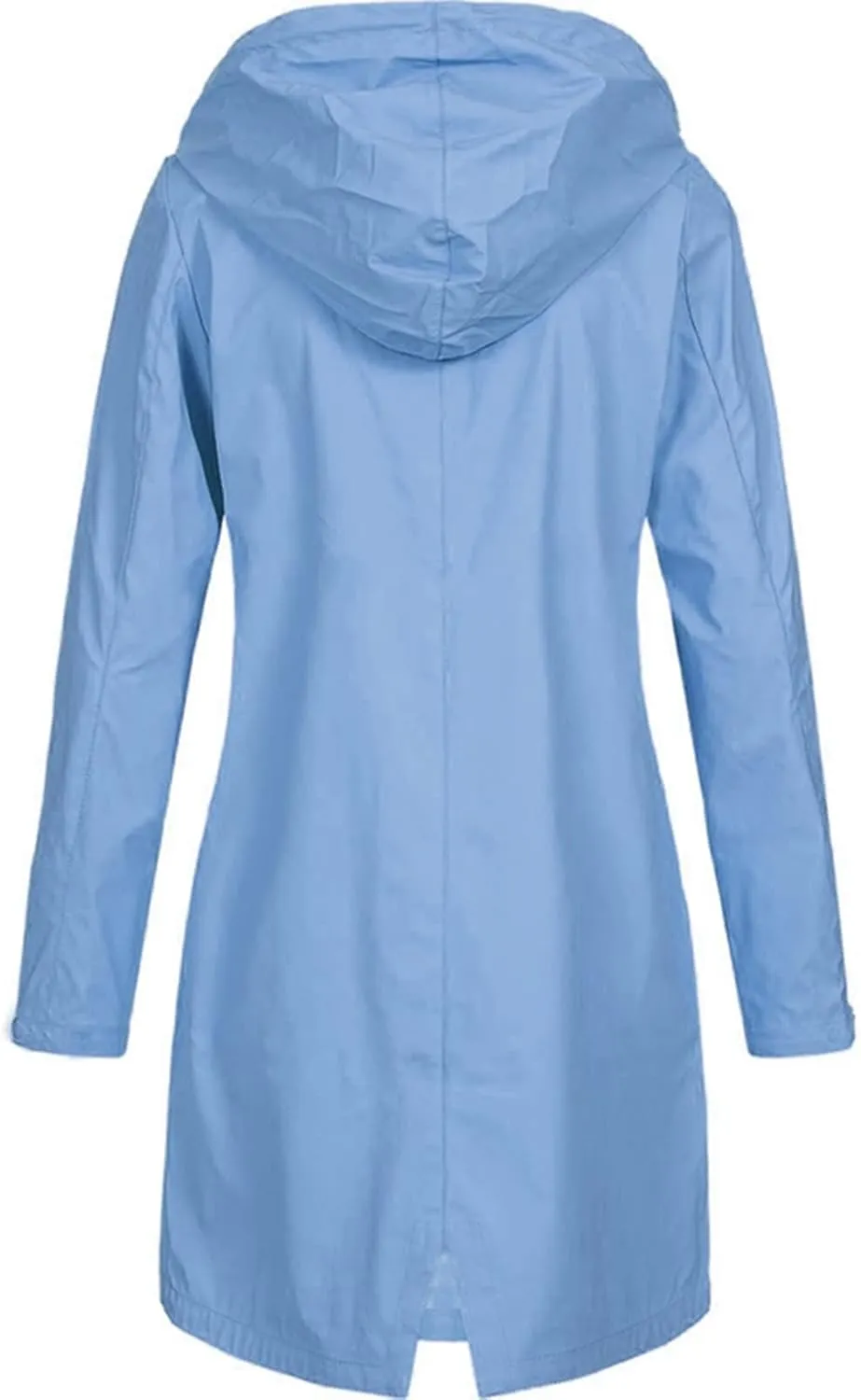 DESKABLY Women Plus Size Coat fashion Solid Rain Jacket Outdoor Plus Size Waterproof Hooded Raincoat Windproof Sun protection