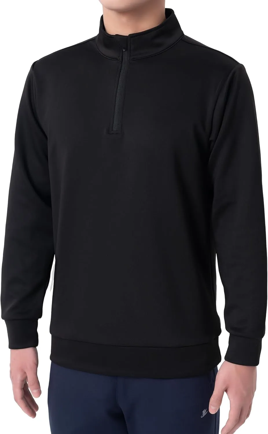 DEVOROPA Boys 1/4 Zip Pullover Jacket Fleece Lined Long Sleeve Kids Running Workout Tops Water Resistant Golf Thermal Shirts
