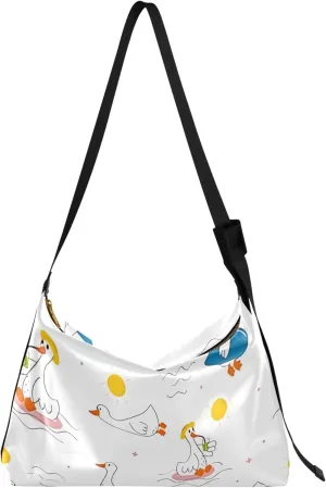 Dinosaurs Tropical Green Leather Hobo Bags for Women Cross Body Men Bag Art Animal Print Ladies Hobo Handbags