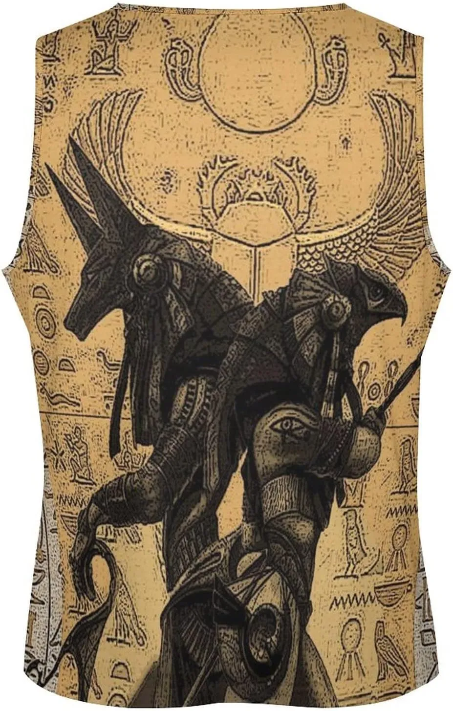 Egypt Anubis Tank Top Sleeveless T Shirt Athletic Muscle Shirts Gym Workout Yoga Tank for Men
