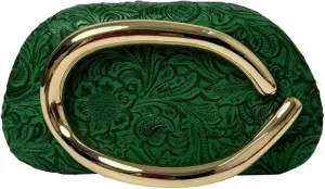 Elegant Evening Clutch Bag Vintage Handbag Chain Cross Body Metallic Handle Mini Purse Snake Floral Party Formal Gala Wedding
