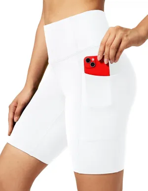 Ewedoos Biker Shorts Women Tummy Control Workout Shorts with 3 Pockets High Waisted Compression Gym Running Yoga Shorts Women