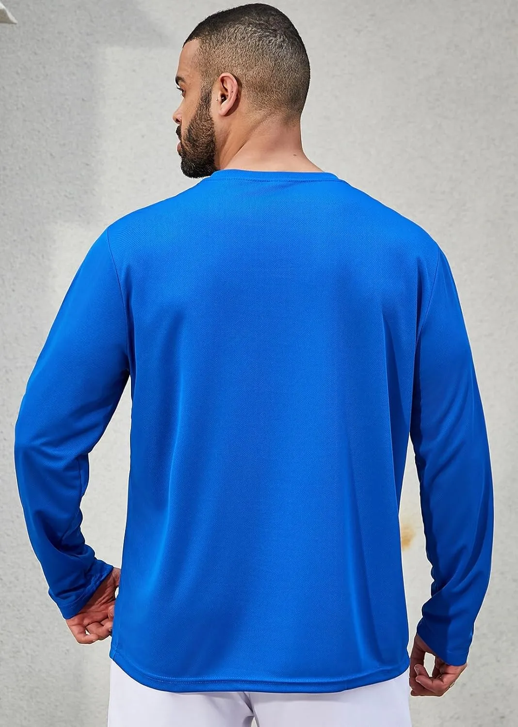 Facitisu Men Long Sleeve T Shirts Pack Quick Dry Athletic Running Activewear Workout Performance Tee Shirts