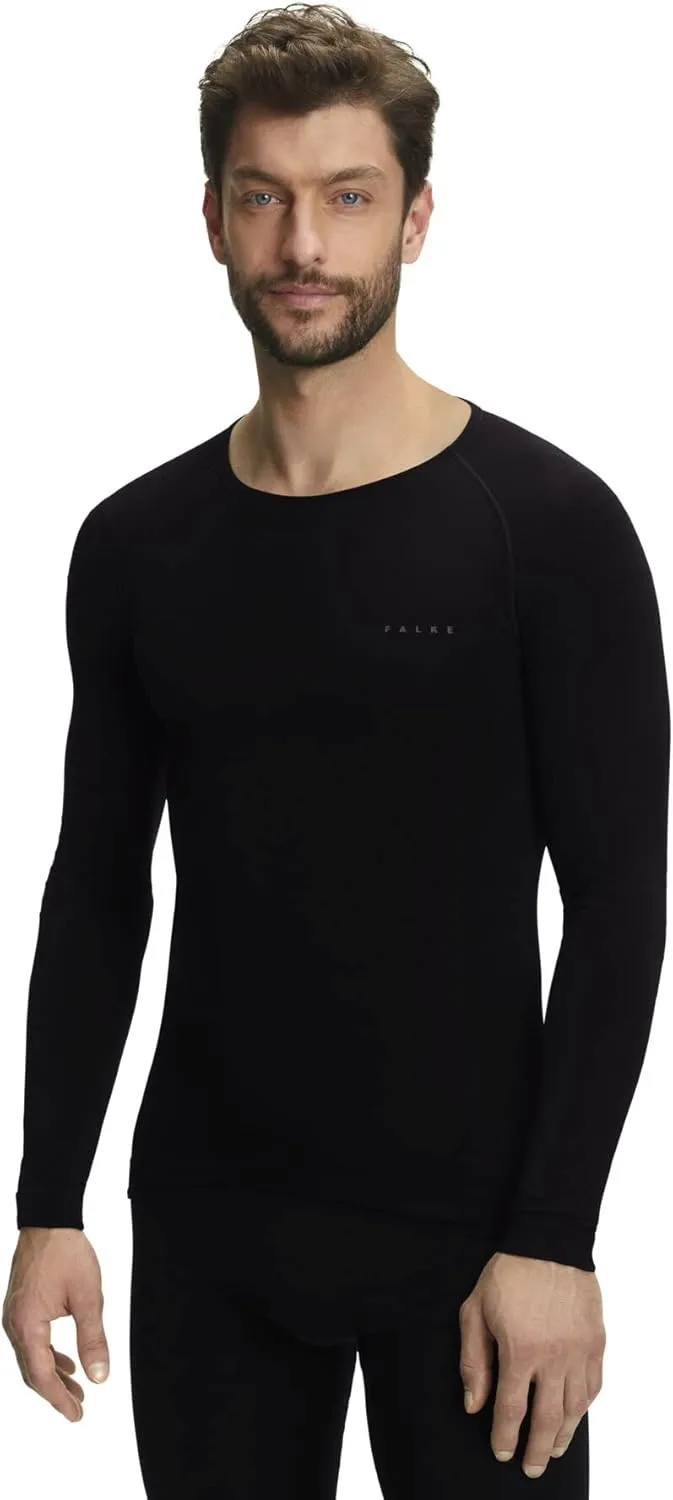 FALKE Men's Warm Long Sleeve Base Layer Top, Mild to Cold, 1 Piece