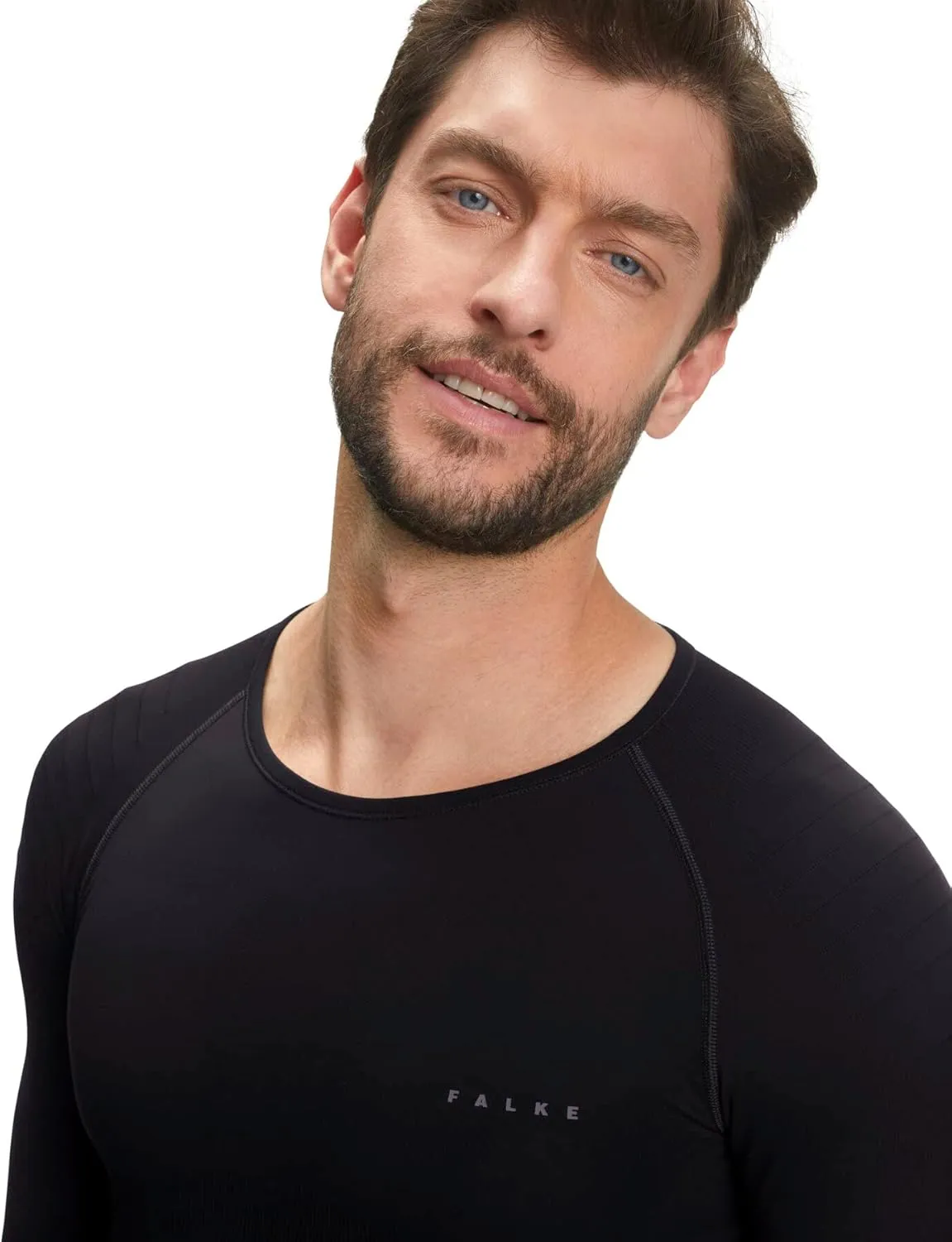 FALKE Men's Warm Long Sleeve Base Layer Top, Mild to Cold, 1 Piece