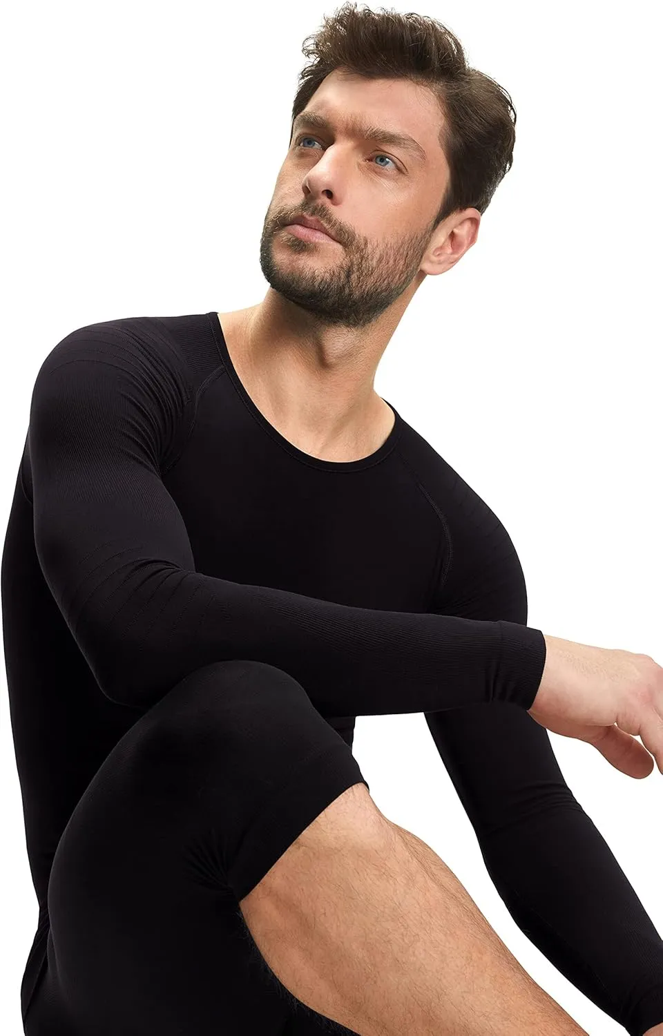 FALKE Men's Warm Long Sleeve Base Layer Top, Mild to Cold, 1 Piece